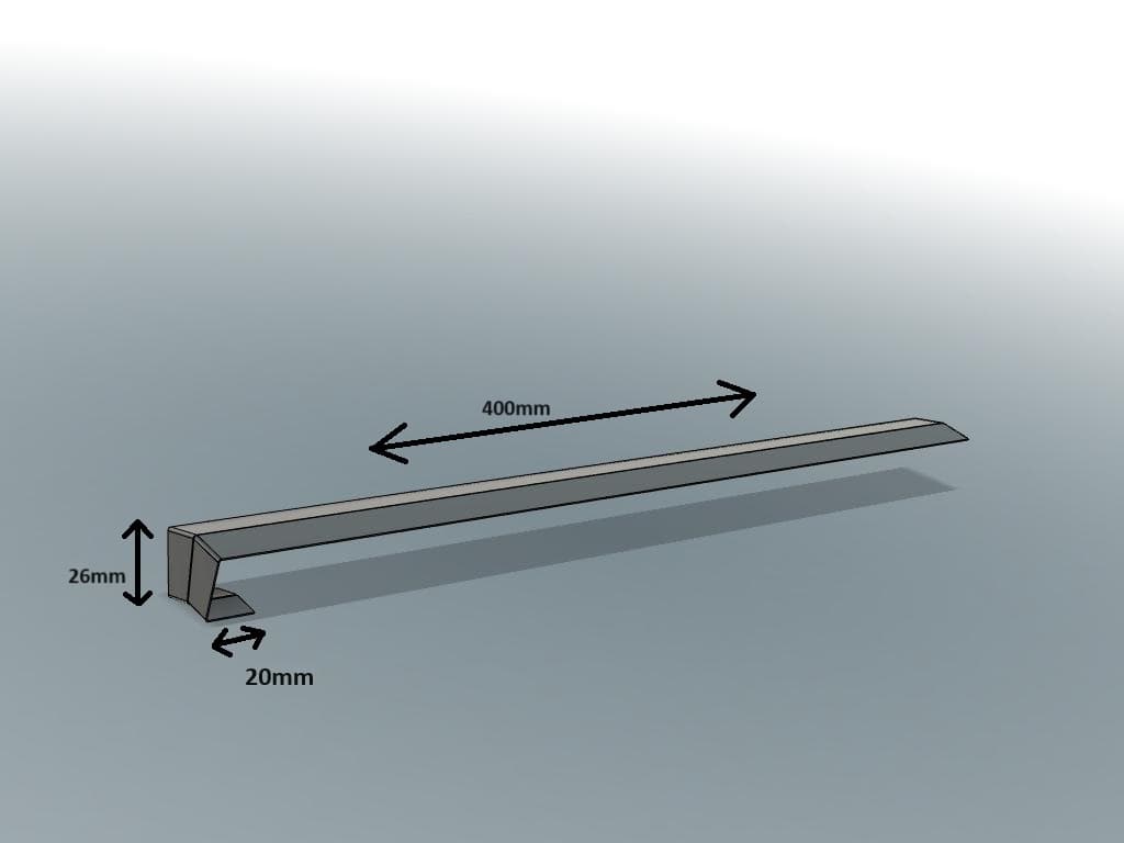 Mosebeslag 4 cm bredde – for mønestein - bilde 3