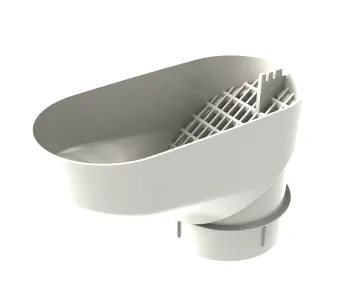 Rensetrakt Plast Hvit